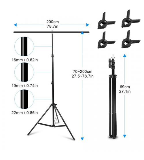 STAND BACKGROUND T-SHAPE (1.5 x 2 Meter)